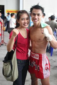 Rungubon with his fiancée Pond