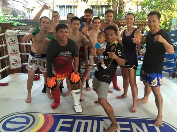 Photo taken during the last training session of 2014 at Eminent Air Boxing Gym